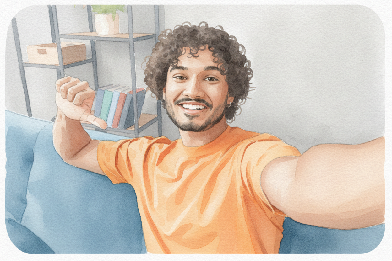 Watercolour — example SnapWave Booth photo